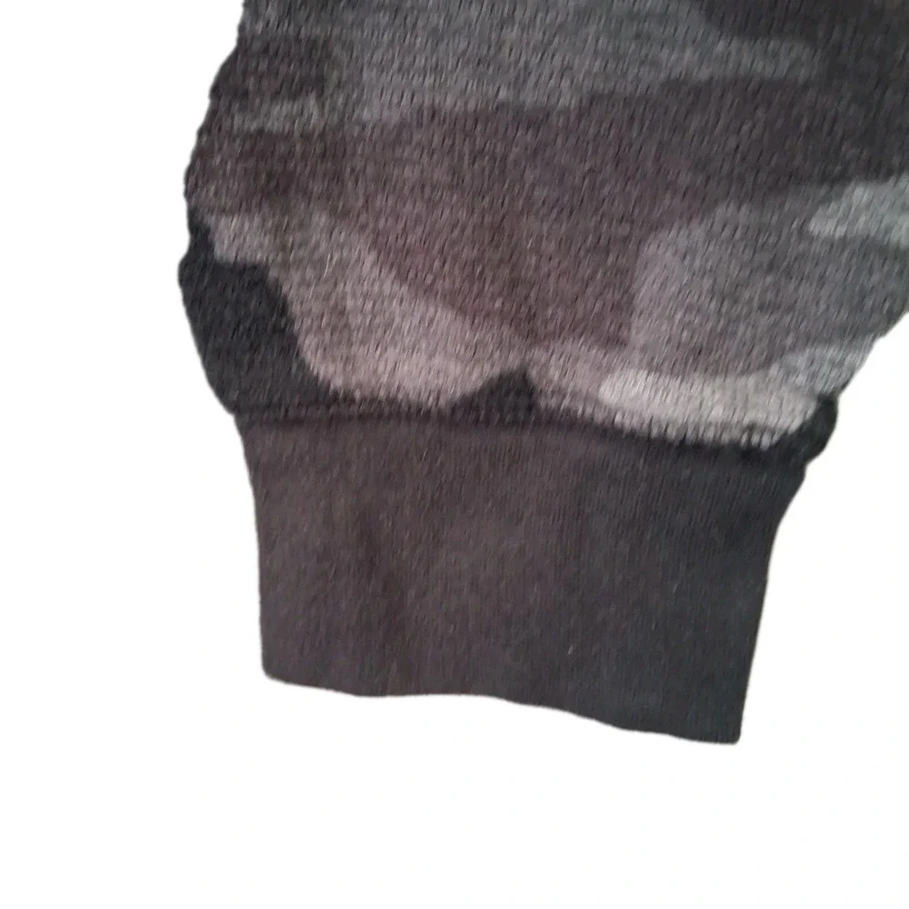 Polo Ralph Lauren Camo 1/4 Zip Hoodie Men's Large Black Blue Pullover